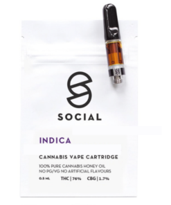 Social - Honey Oil Cartridge (0.5ML) - Indica - Image 1