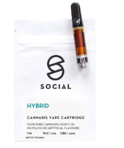 Social - Honey Oil Cartridge (1ML) - Hybrid - Image 1