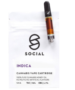 Social - Honey Oil Cartridge (1ML) - Indica - Image 1