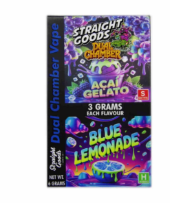 Straight Goods 6g Dual Chamber Vape – Acai Gelato + Blue Lemonade