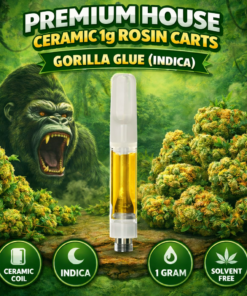 Premium House Ceramic 1g Rosin Carts - Gorilla Glue (Indica) - Image 1